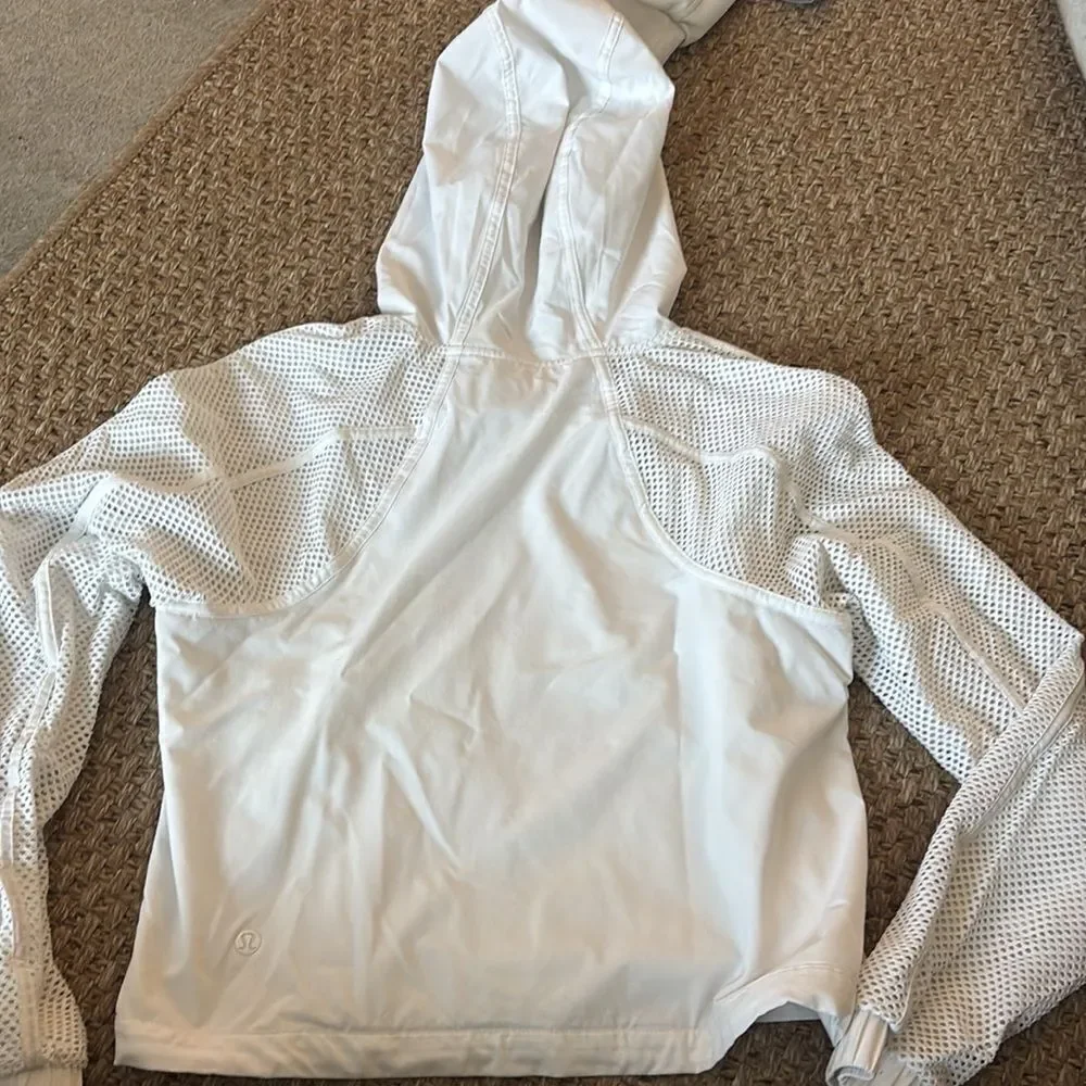 Lululemon white hoodie, size 4.
